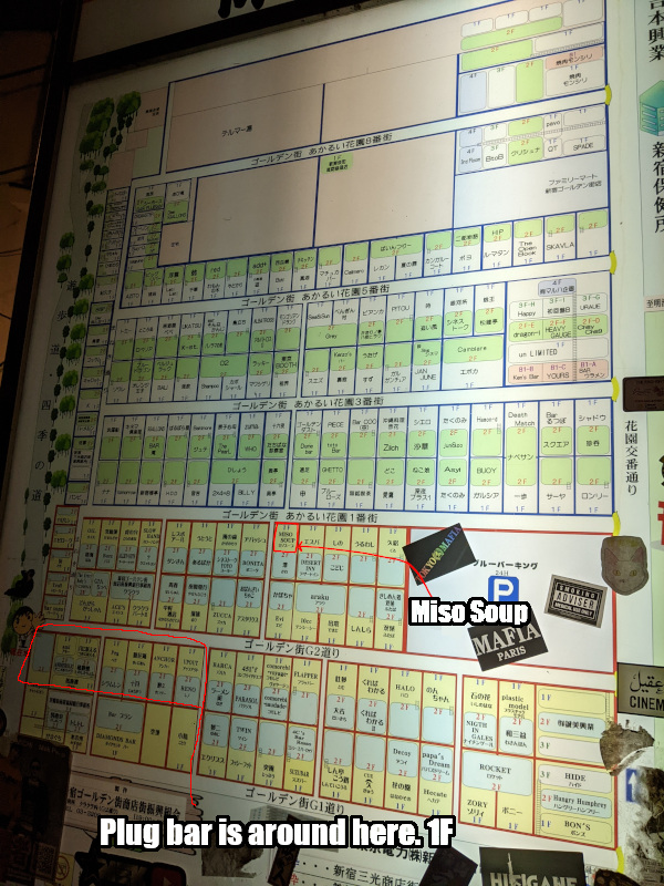 Golden Gai, map