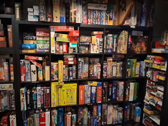 The Hearth Board Game Bar and Café, selection of board games