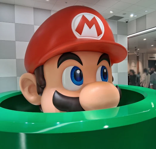 Nintendo, Mario in a pipe