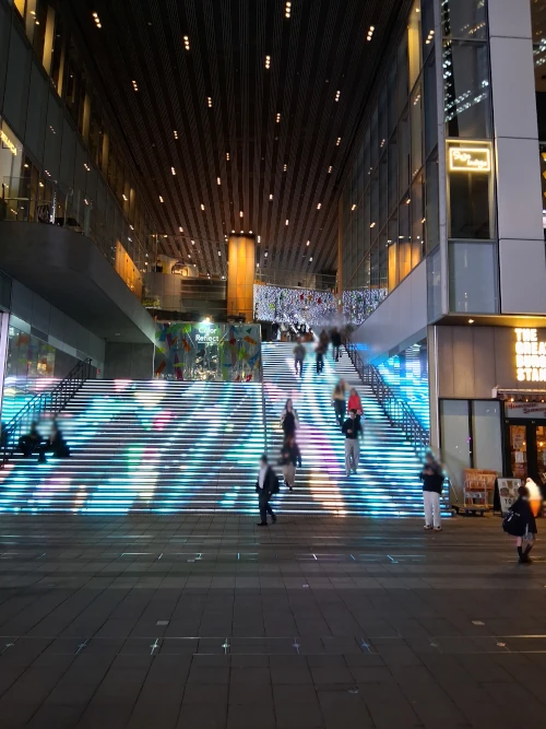 Light Stairs at night