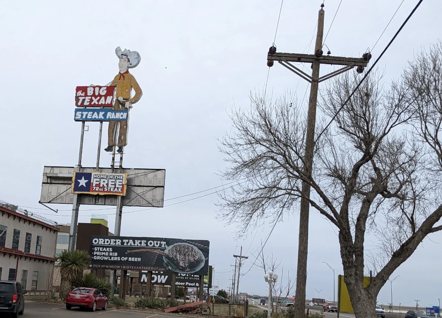 the big texan sign, texas