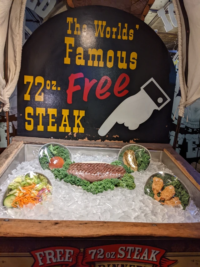 the big texan, 72oz steak