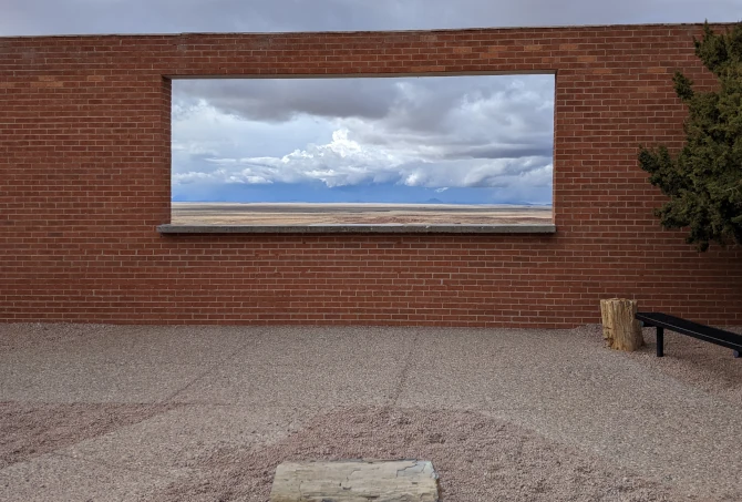 window at meteor crater, arizona