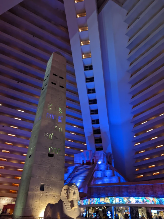 inside luxor pyramid
