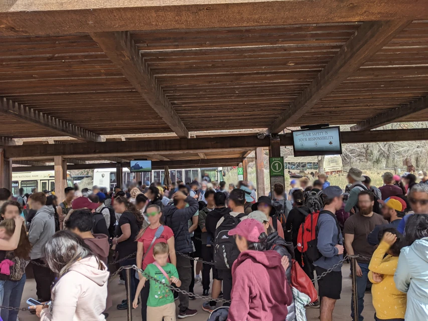 line at zion national park