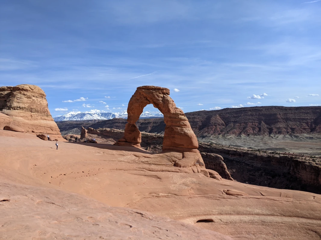 delicate arch at the top