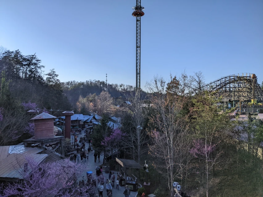 dollywood view from the mines
