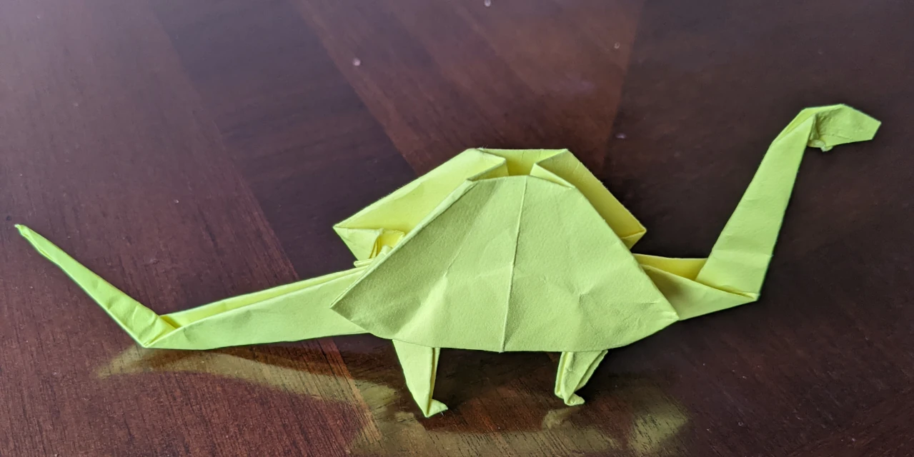 origami brontosaurus